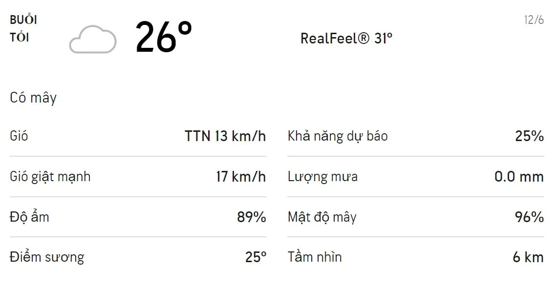 Dự báo thời tiết TPHCM hôm nay 12/6 và ngày mai 13/6: Ban ngày trời có mưa rào 3