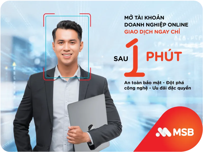 MSB ra mắt tính năng mở tài khoản doanh nghiệp hoàn toàn trực tuyến 1