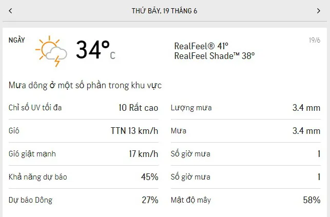 Dự báo thời tiết TPHCM cuối tuần (19 đến ngày 20/6/2021): Thứ Bảy nắng nóng, UV cao, Chủ Nhật có mây 1