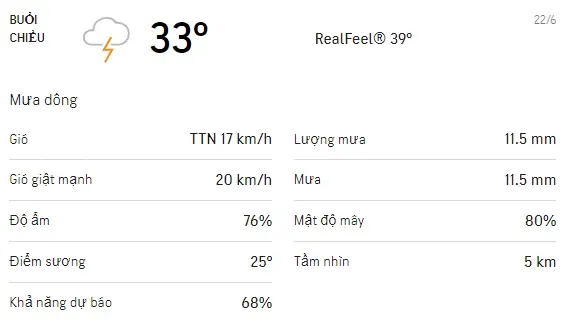 Dự báo thời tiết TPHCM hôm nay 21/6 và ngày mai 22/6: Ban ngày trời có mưa 5