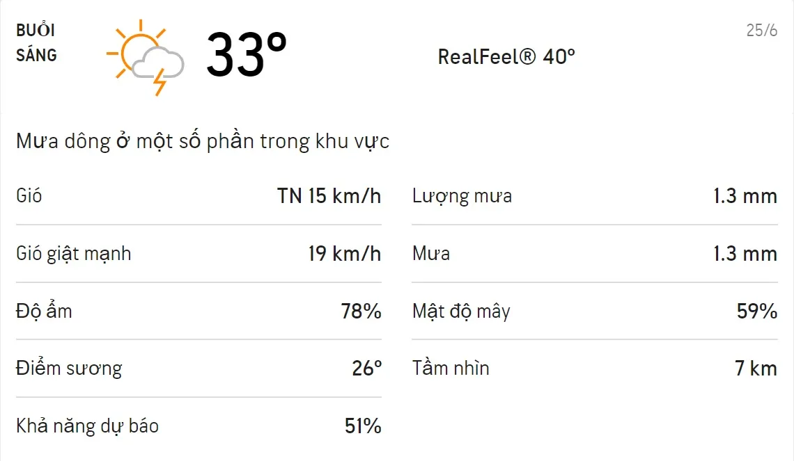 Dự báo thời tiết TPHCM hôm nay 25/6 và ngày mai 26/6: Ban ngày có mưa dông 1