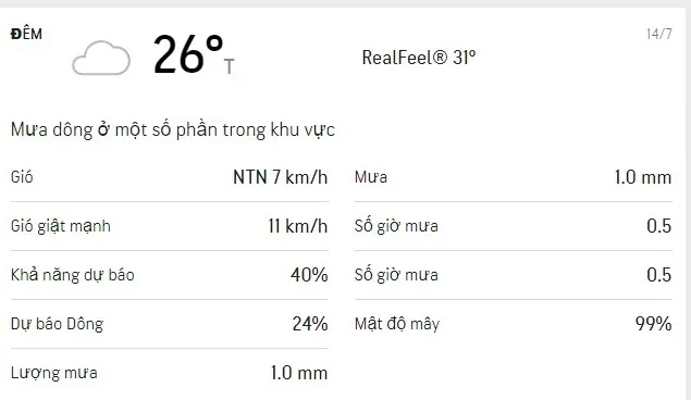 Dự báo thời tiết TPHCM 3 ngày tới (13/7 đến ngày 15/7): trời nắng dịu, nhiều mây nhưng ít mưa 4