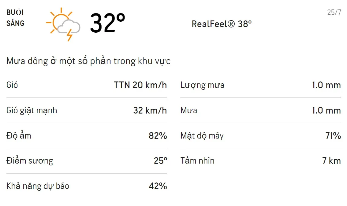 Dự báo thời tiết TPHCM hôm nay 25/7 và ngày mai 26/7: Ban ngày có mưa rào 1