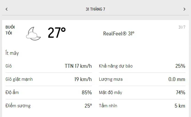 Dự báo thời tiết TPHCM hôm nay 31/7 và ngày mai 1/8/2021: trời có mây, nắng dịu và ít mưa 3