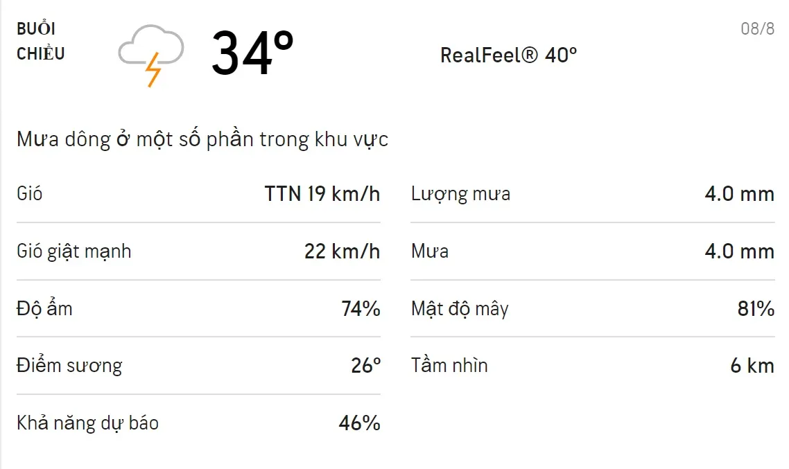 Dự báo thời tiết TPHCM hôm nay 7/8 và ngày mai 8/8: Sáng chiều có mưa dông 5