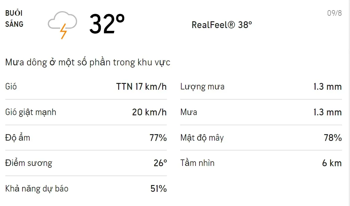 Dự báo thời tiết TPHCM hôm nay 8/8 và ngày mai 9/8: Sáng chiều có mưa dông 4