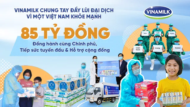 Từ khi dịch Covid-19 bùng phát đến nay, Vinamilk luôn tích cực trong các hoạt động cộng đồng, chăm sóc trẻ em, tiếp sức tuyến đầu và chung tay cùng Chính phủ chống dịch với tổng ngân sách đóng góp hơn 85 tỷ đồng. Từ đầu năm đến nay, hơn 2,5 triệu sản phẩm dinh dưỡng đã được Vinamilk dành trao tặng, hỗ trợ trong nhiều hoạt động cộng đồng thiết thực.  Trong đó, chiến dịch “Bạn Khỏe Mạnh, Việt Nam Khỏe Mạnh” là chương trình đặc biệt được Vinamilk thực hiện nhân dịp kỷ niệm cột mốc 45 năm thành lập công ty với mong muốn trao tặng “món quà sức khỏe” đến với trẻ em, cộng đồng và tuyến đầu chống dịch, chung tay vì một Việt Nam khỏe mạnh.