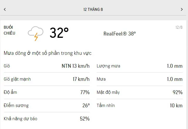 Dự báo thời tiết TPHCM hôm nay 12/8 và ngày mai 13/8/2021: dịu mát, có vài cơn mưa nhỏ thoáng qua 2