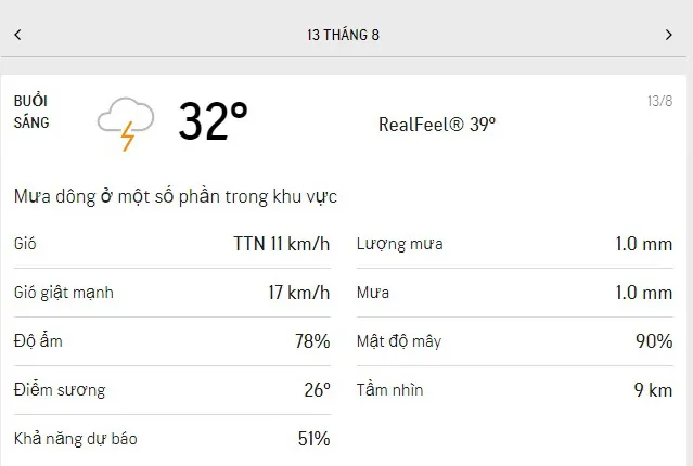 Dự báo thời tiết TPHCM hôm nay 13/8 và ngày mai 14/8/2021: có nắng, thỉnh thoảng vài cơn mưa dông 1