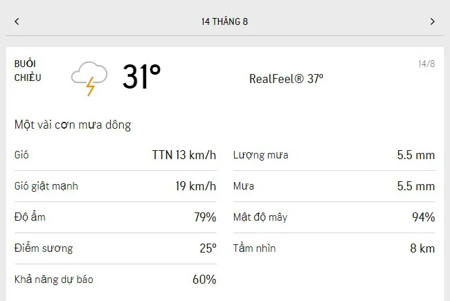 Dự báo thời tiết TPHCM hôm nay 14/8 và ngày mai 15/8/2021: nhiệt độ dịu mát, ít mưa 2