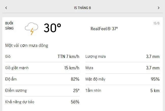 Dự báo thời tiết TPHCM hôm nay 15/8 và ngày mai 16/8/2021: nhiều mây, nắng dịu và ít mưa 1