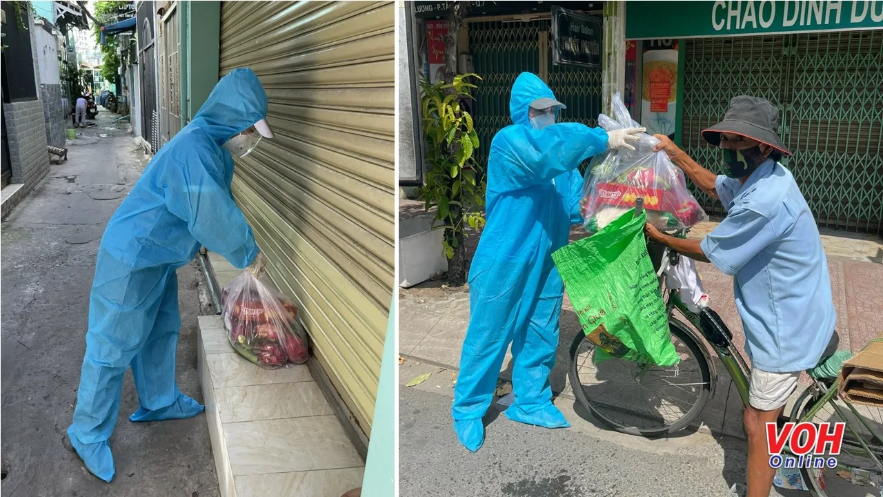 hỗ trợ người dân, đội đưa thực phẩm