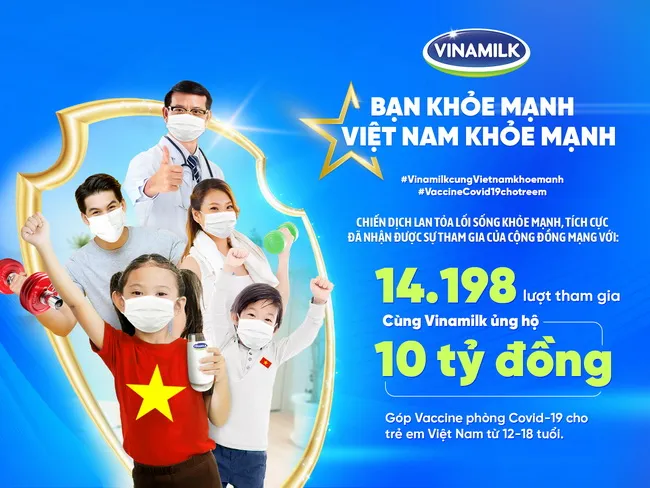 Thông điệp “Bạn khỏe mạnh, Việt Nam khỏe mạnh” được lan tỏa, cùng góp 10 tỷ mua vaccine cho trẻ em 2