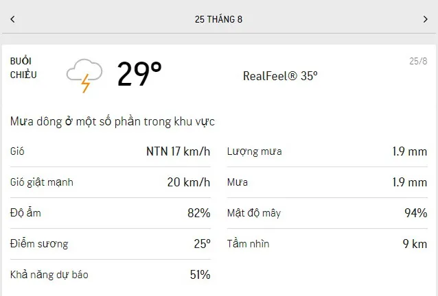 Dự báo thời tiết TPHCM hôm nay 25/8 và ngày mai 26/8/2021: trời u ám, không khí có nhiều hơi ẩm 2