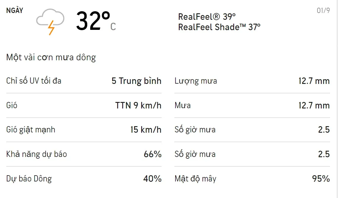 Dự báo thời tiết TPHCM 3 ngày tới (31/8 - 02/9/2021): Ban ngày trời có mưa dông 3