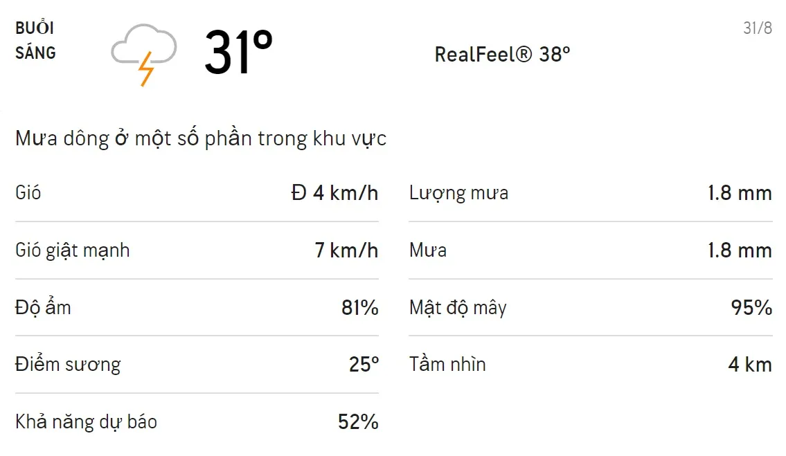 Dự báo thời tiết TPHCM hôm nay 30/8 và ngày mai 31/8: Sáng chiều có mưa dông 4