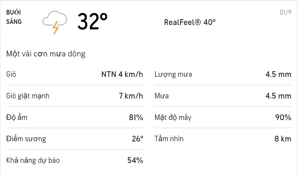 Dự báo thời tiết TPHCM hôm nay 31/8 và ngày mai 01/9: Sáng chiều có mưa dông 4