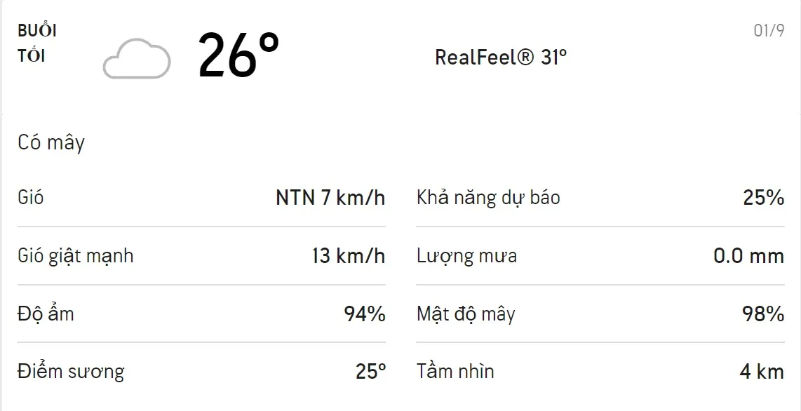 Dự báo thời tiết TPHCM hôm nay 31/8 và ngày mai 01/9: Sáng chiều có mưa dông 6