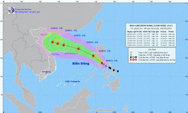 Bão Conson giật cấp 11, sẽ vào Biển Đông vào ngày mai 1