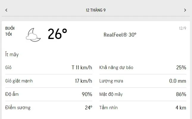 Dự báo thời tiết TPHCM hôm nay 11/9 và ngày mai 12/9/2021: mưa rải rác vào ban ngày, tối không mưa 6