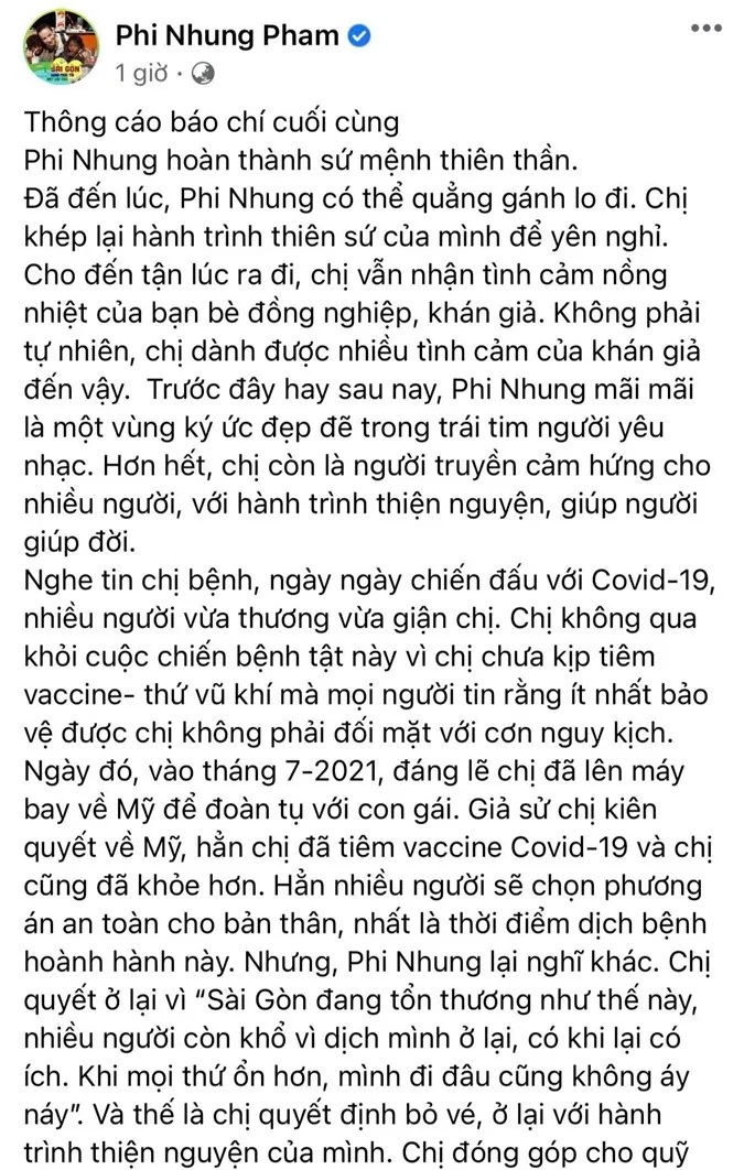 Đại diện Phi Nhung lên tiếng chia sẻ, tiết lộ lời nhắn gửi trước khi qua đời 5