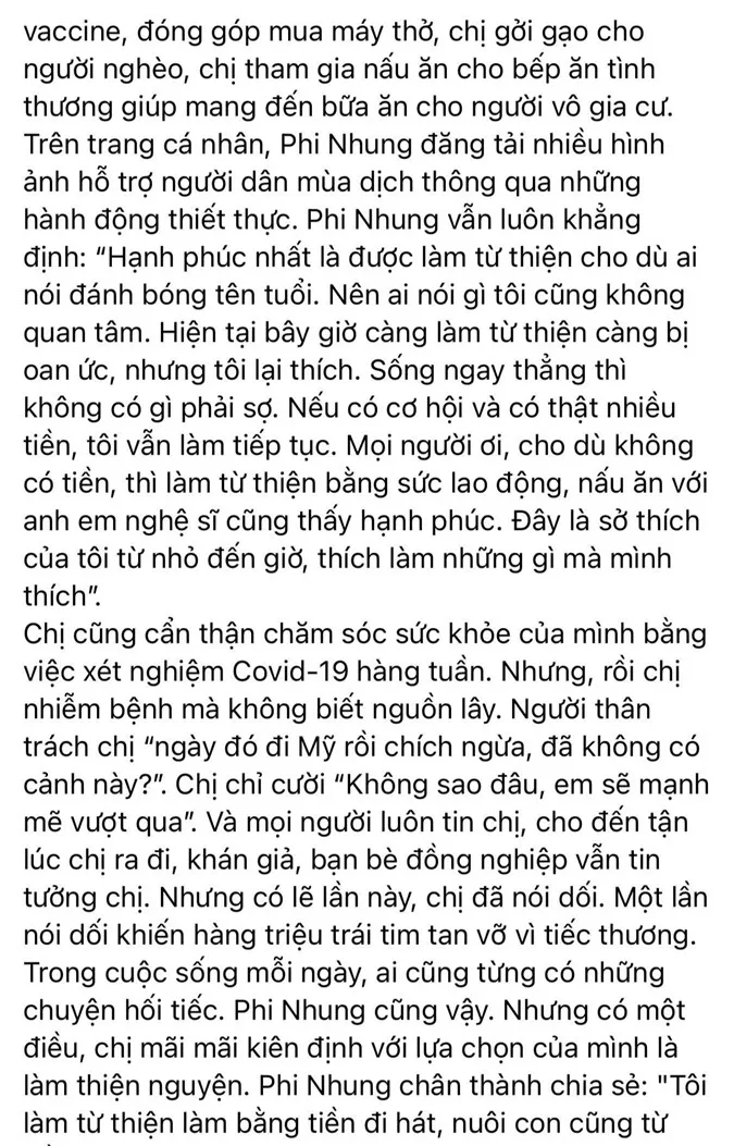 Đại diện Phi Nhung lên tiếng chia sẻ, tiết lộ lời nhắn gửi trước khi qua đời 6