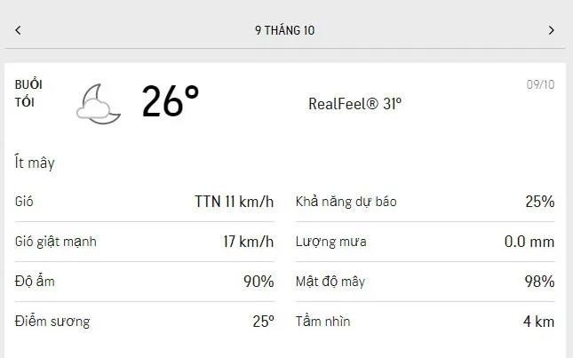 Dự báo thời tiết TPHCM hôm nay 9/10 và ngày mai 10/10/2021: ngày nắng nhẹ, vài cơn mưa thoáng qua 3