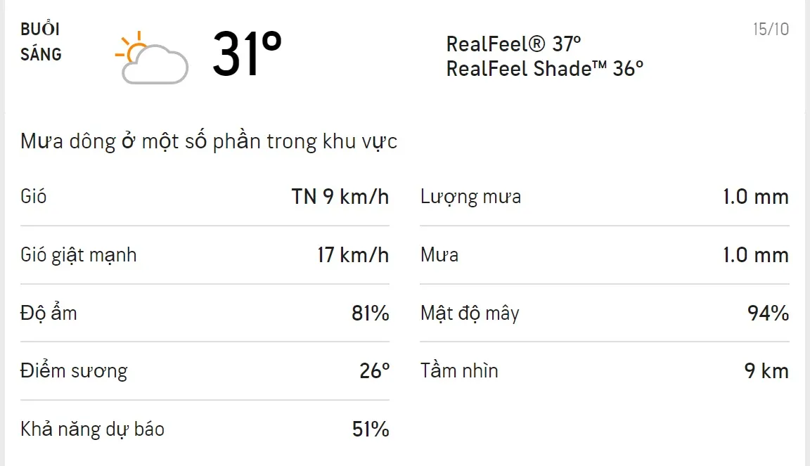 Dự báo thời tiết TPHCM hôm nay 14/10 và ngày mai 15/10: Cả ngày có mưa rào và dông 4