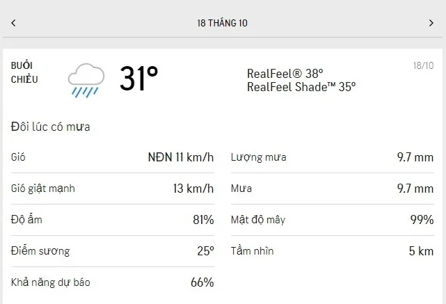 Dự báo thời tiết TPHCM hôm nay 18/10 và ngày mai 19/10/2021: trời mát, ban ngày có mưa rào 2