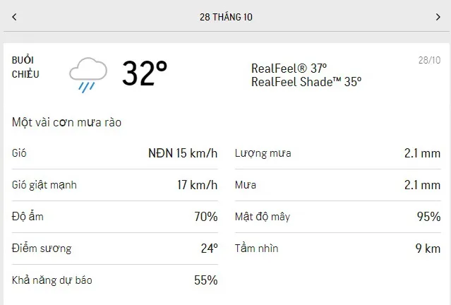 Dự báo thời tiết TPHCM hôm nay 27/10 và ngày mai 29/10/2021: mưa rào, gió mạnh, tối không mưa 5