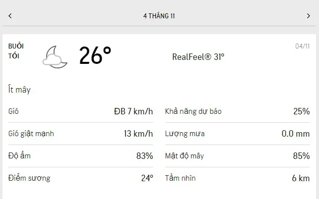 Dự báo thời tiết TPHCM hôm nay 4/11 và ngày mai 5/11/2021: nắng và mây xen kẻ, tối có trăng mờ 3