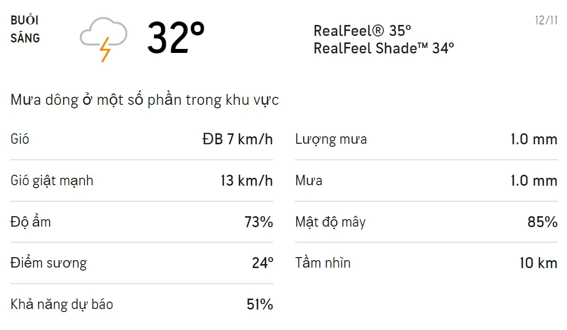 Dự báo thời tiết TPHCM hôm nay 12/11 và ngày mai 13/11: Sáng chiều có mưa dông 1