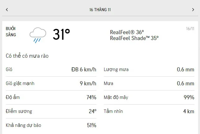 Dự báo thời tiết TPHCM hôm nay 16/11 và ngày mai 17/11/2021: trời mát, chiều có mưa rào 1