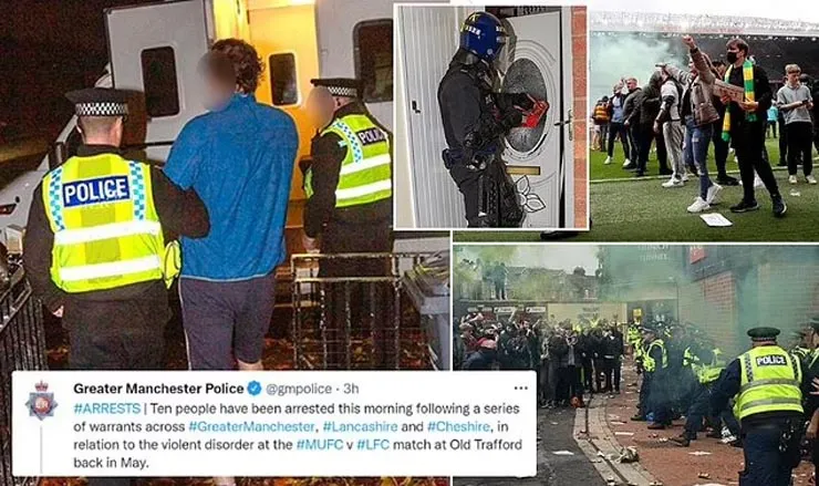 UEFA bất ngờ phạt nặng Griezmann - Cảnh sát truy quét những kẻ quá khích tại sân Old Trafford