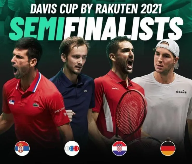 Davis Cup 2021: Medvedev và Rublev giúp Nga giành tấm vé cuối cùng vào bán kết