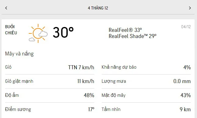 Dự báo thời tiết TPHCM hôm nay 4/12 và ngày mai 5/12/2021: mây và nắng xen kẻ, lượng UV mức 7 2