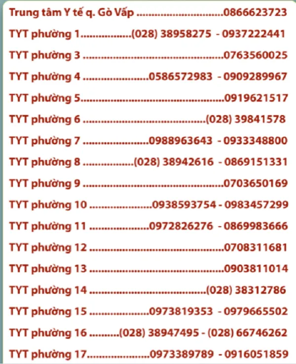 TPHCM công bố đường dây nóng tất cả phường quận để F0 khai báo 13