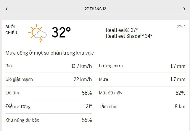 Dự báo thời tiết TPHCM hôm nay 27/12 và ngày mai 28/12/2021: nắng nhẹ, buổi chiều có thể có mưa dông 2