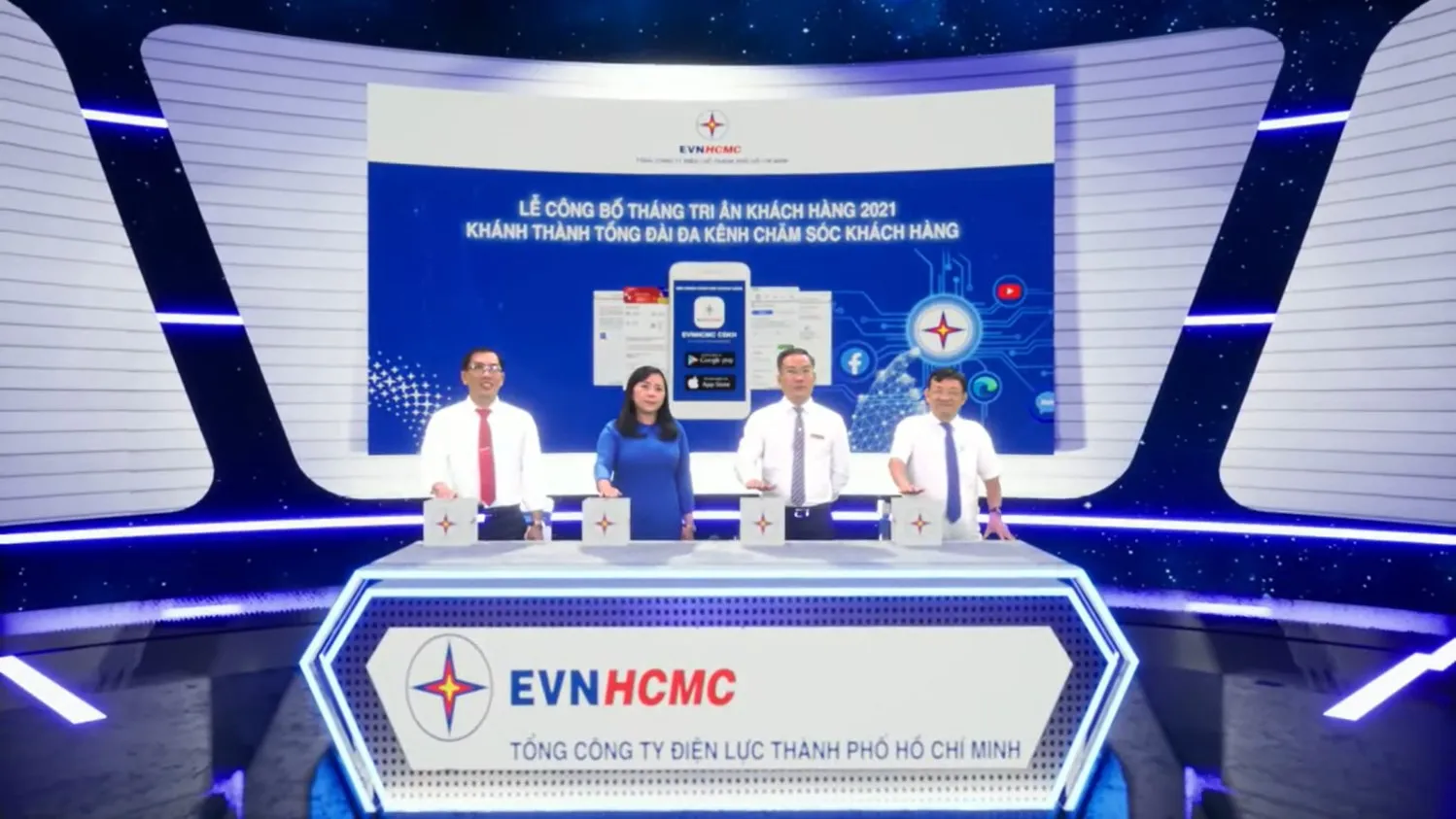 EVNHCMC khánh thành Tổng đài chăm sóc khách hàng đa kênh nhằm đem lại nhiều tiện ích cho khách hàng.