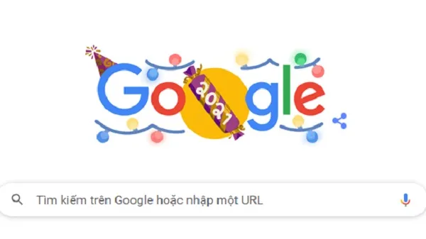 Google Doodle, New Year's Eve, giao thừa, ngày 31 tháng 12 năm 2021