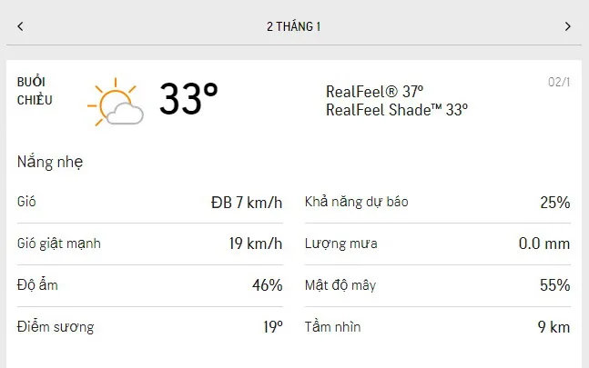 Dự báo thời tiết TPHCM hôm nay 2/1 và ngày mai 3/1/2022: nắng gắt, nhiệt độ cao nhất 33 độ C 2