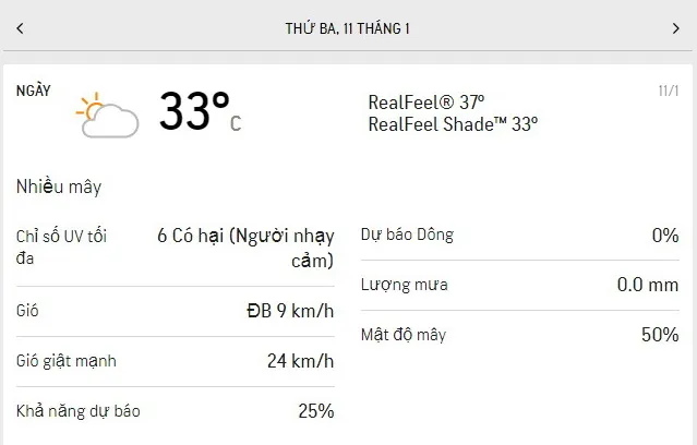 Dự báo thời tiết TPHCM 3 ngày tới (11-13/1/2022): ngày nắng nóng, tối gió mạnh 1