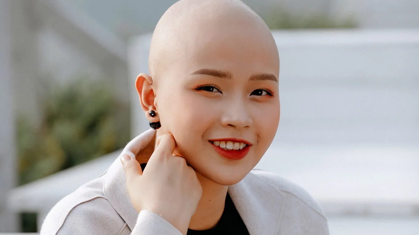 Đặng Trần Thủy Tiên, người đã chiến thắng bệnh ung thư sau 1 năm điều trị.  