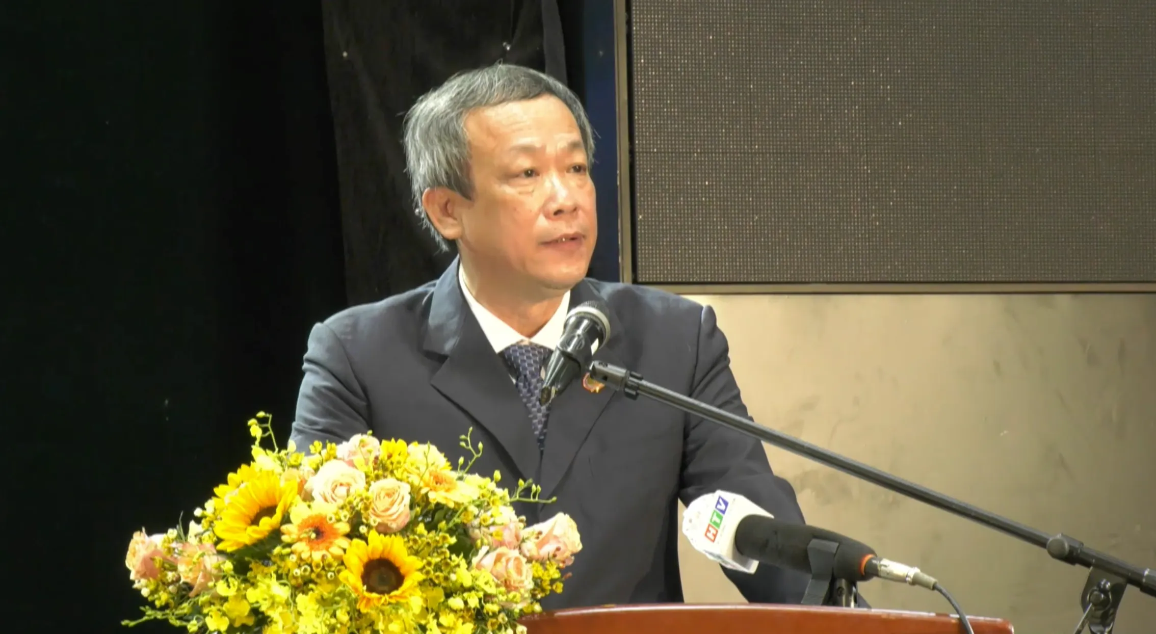 Ông Lê Công Đồng - Giám đốc Đài TNND TPHCM phát biểu tại Lễ Kỷ niệm. 