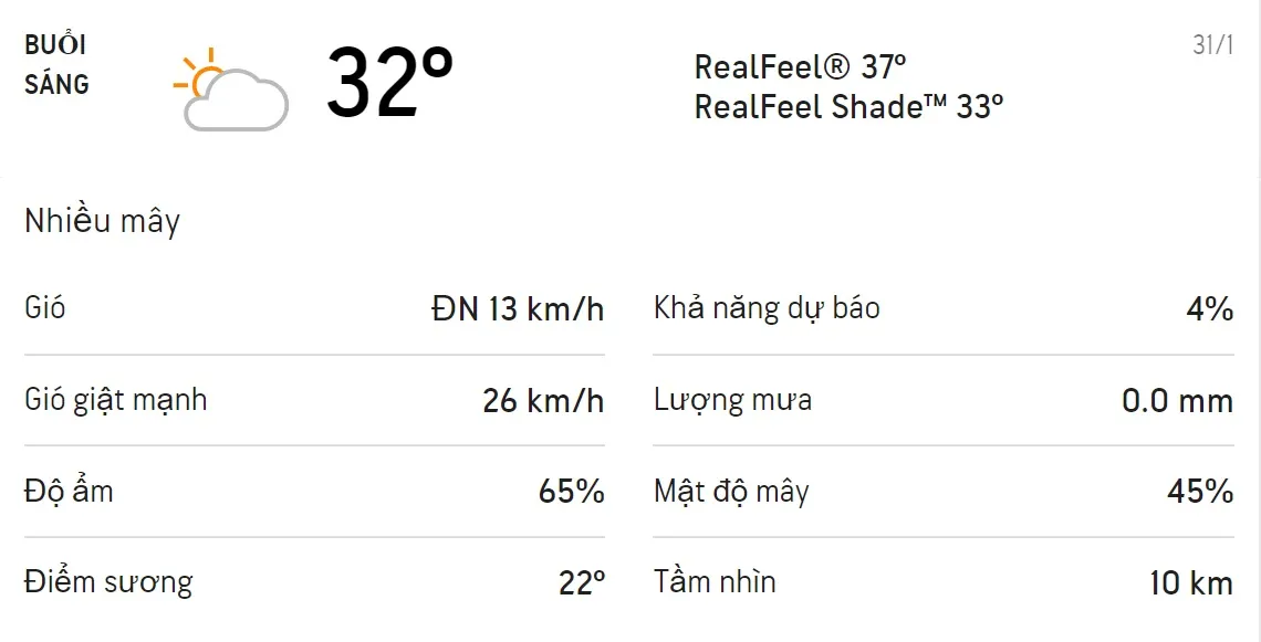 Dự báo thời tiết TPHCM hôm nay 31/1 và ngày mai 1/2/2022: Trời có mây từng đợt không mưa 1