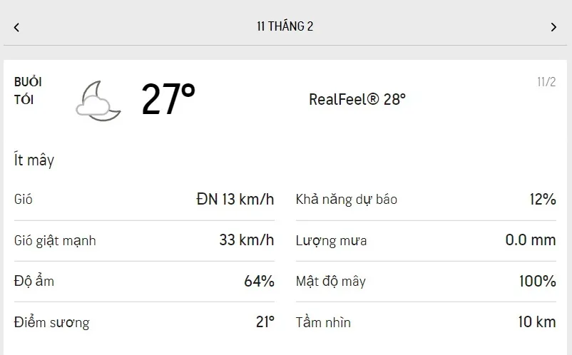 Dự báo thời tiết TPHCM hôm nay 11/2 và ngày mai 12/2/2022: nắng xuyên mây ti tích, lượng UV trung bì 3