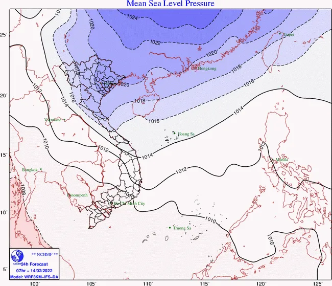 Dự báo thời tiết 10 ngày tới (14 đến ngày 23/2/2022): Gió mùa Đông Bắc gây mưa rét ở Bắc bộ 1