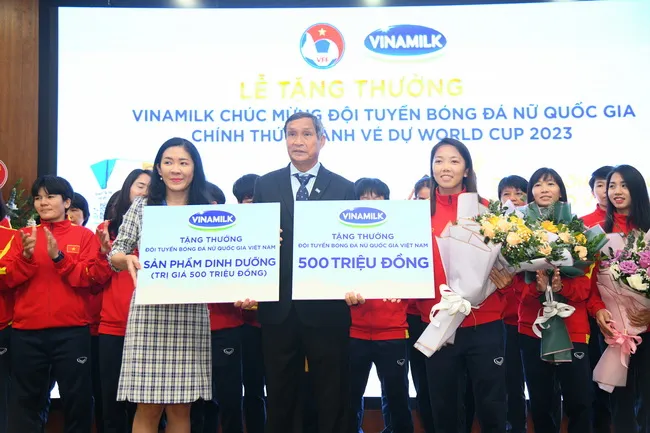 Vinamilk thưởng 1 tỷ đồng mừng kỳ tích lịch sử của đội tuyển bóng đá nữ Việt Nam 1