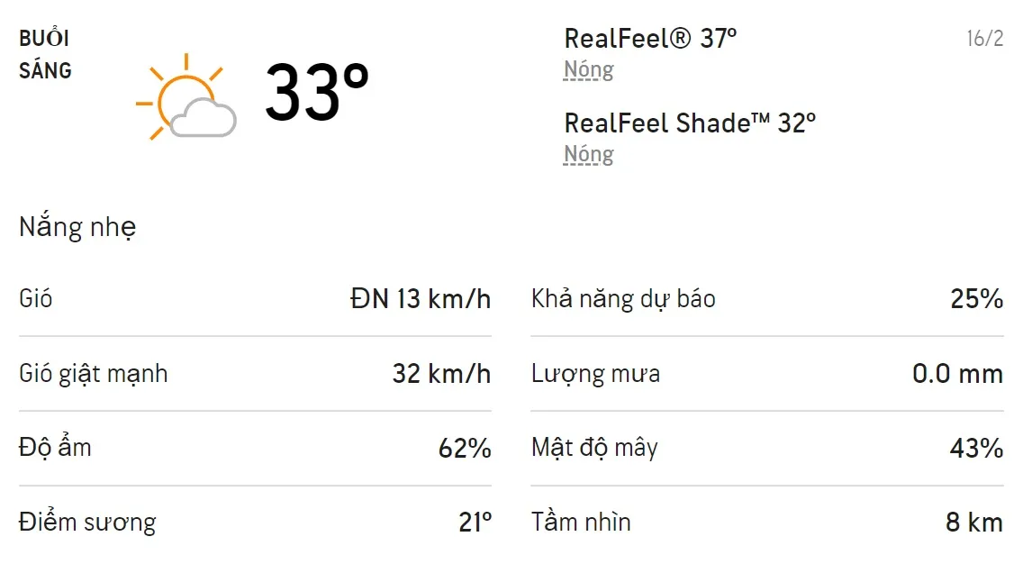 Dự báo thời tiết TPHCM hôm nay 16/2 và ngày mai 17/2/2022: Trời nắng nhẹ không mưa 1