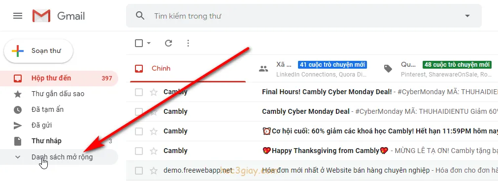 hộp thư spam